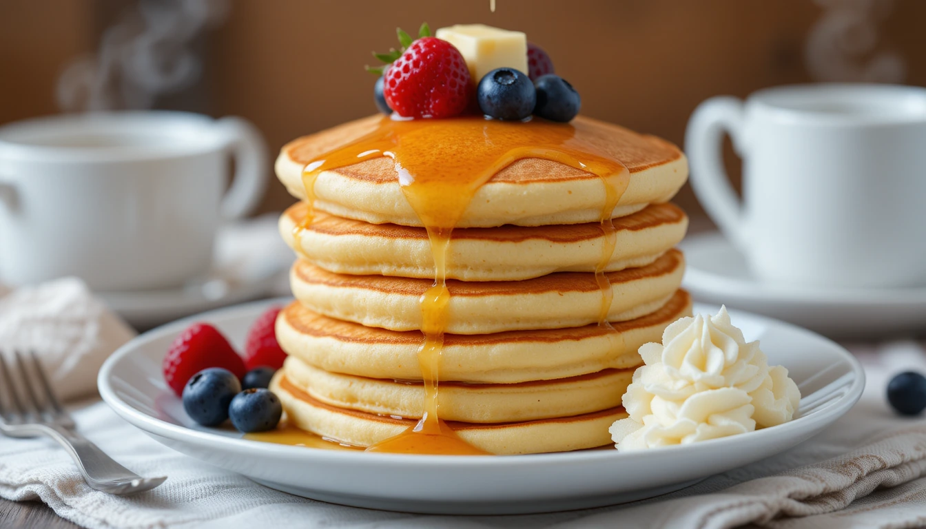 Fluffy Maple Buttermilk Pancakes