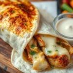 Cheesy Garlic Chicken Wraps