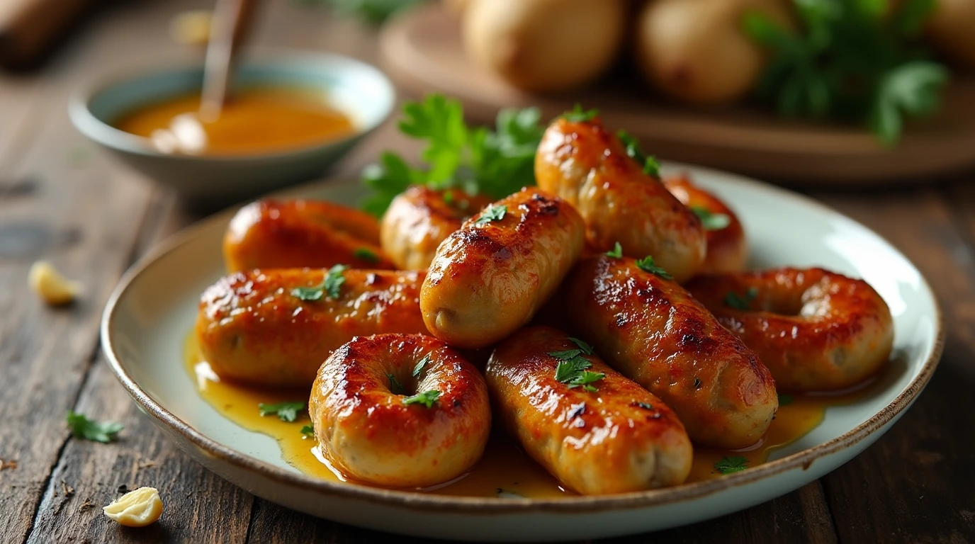 Garlic Butter Sausage Bites