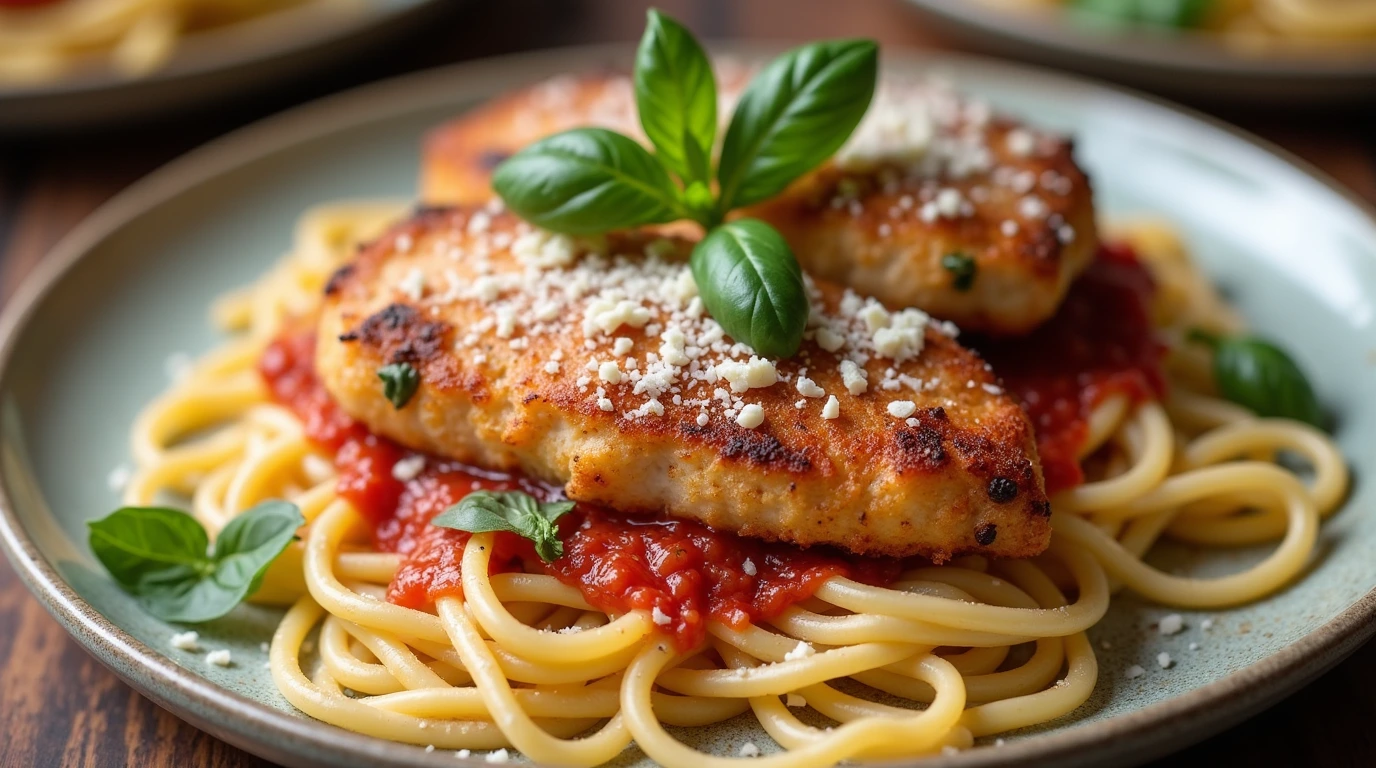 Garlic Chicken Parm Pasta