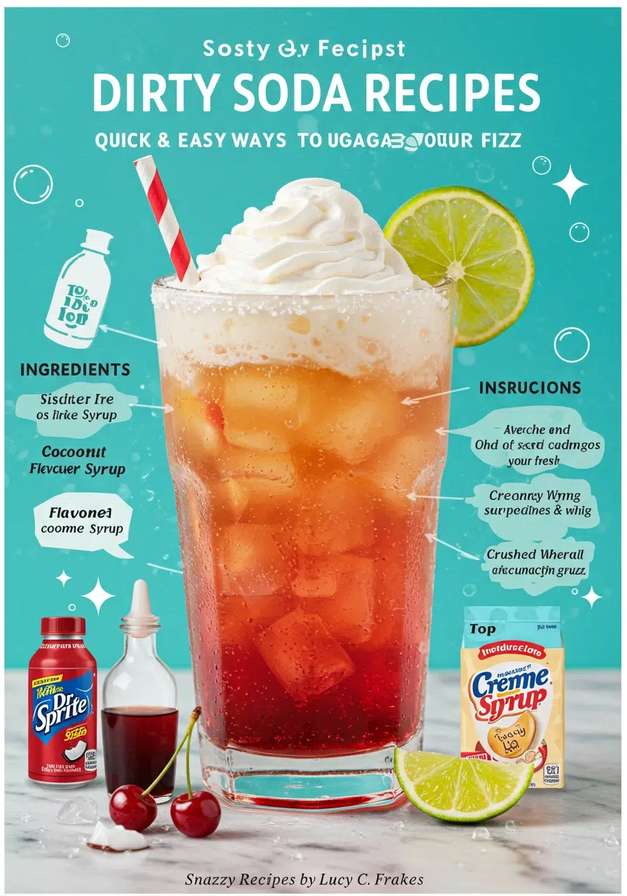 Dirty soda recipes card