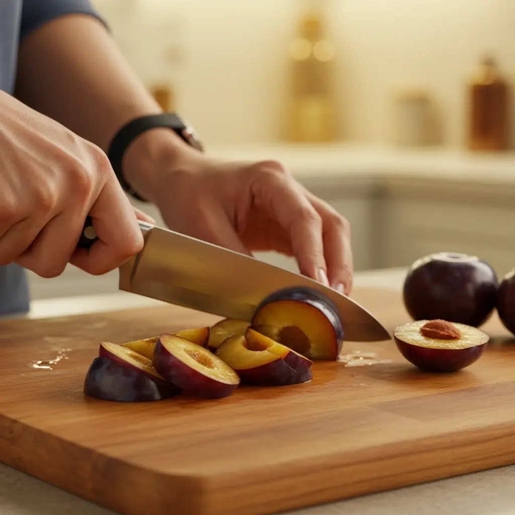 chopping-plums-smoothie
