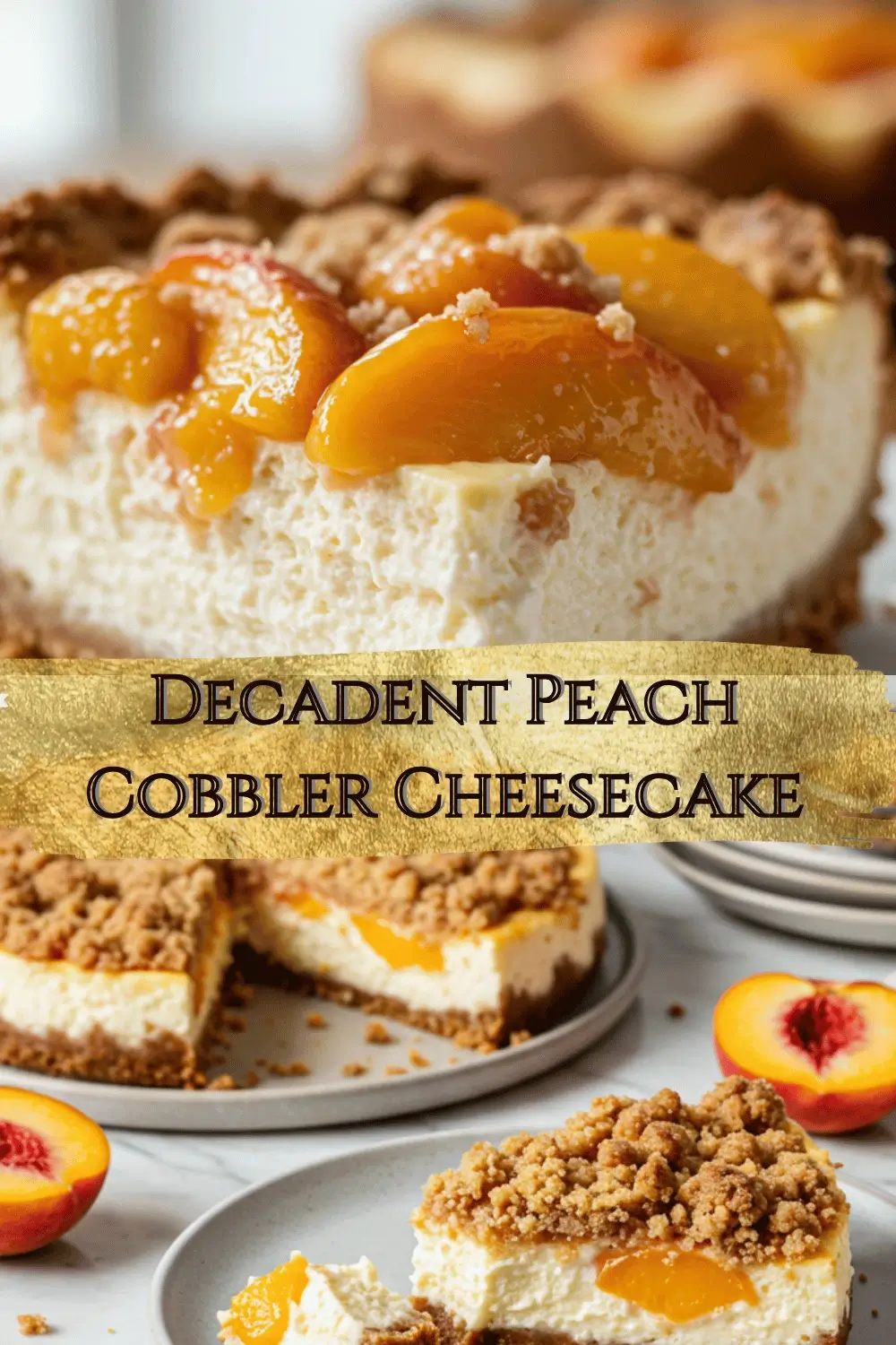 Decadent Peach Cobbler Cheesecake3