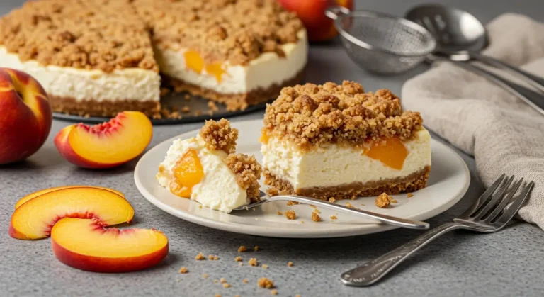 Decadent Peach Cobbler Cheesecake