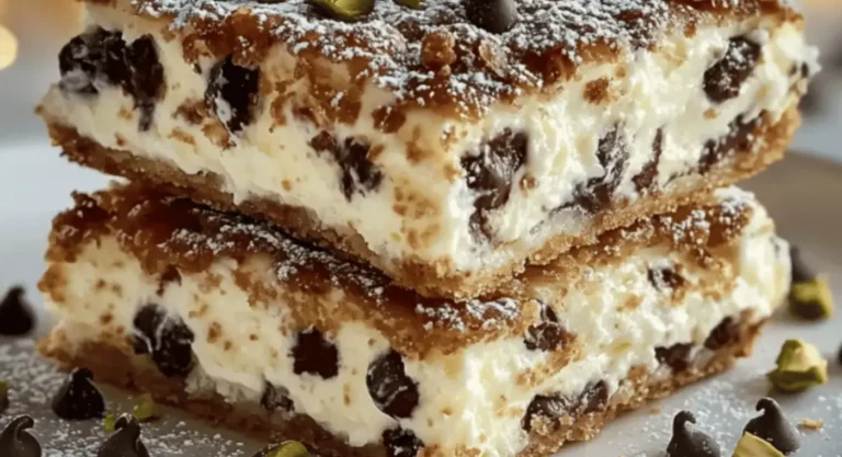 Classic Cannoli Squares Dessert Recipe