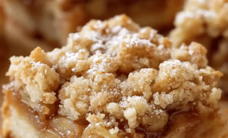 Irresistible Apple Pie Bars with cinnamon apple filling and crumble topping in a 9×13 pan