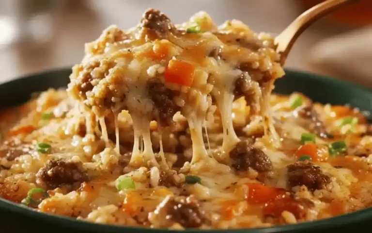 Cheesy Hamburger Rice Casserole: A Comforting One-Dish Meal