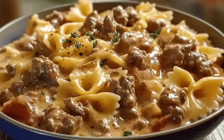 Creamy Beef and Bowtie Pasta: A Comforting Weeknight Dinner