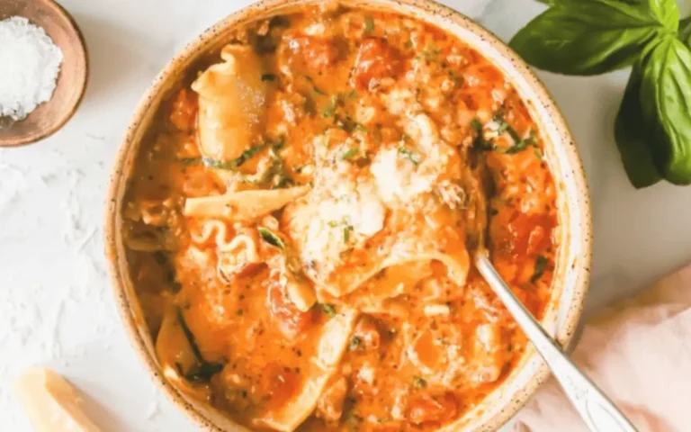 Easy Creamy Lasagna Soup