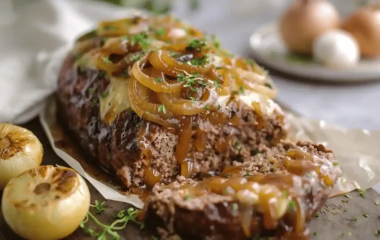 Crockpot French Onion Meatloaf