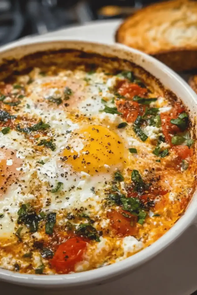 Baked Feta Eggs recipe