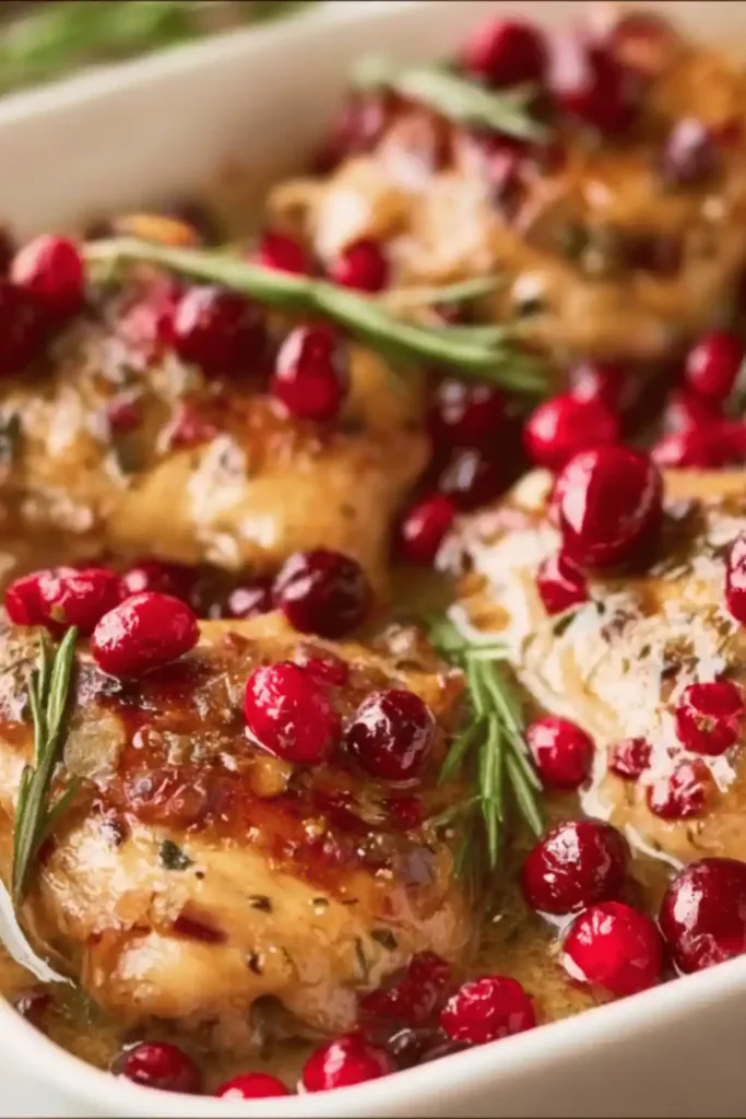 Chicken with Cranberries and Rosemary