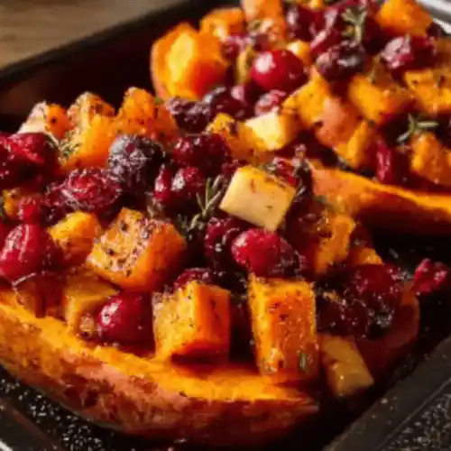 Cranberry Apple Twice-Baked Sweet Potatoes recipe