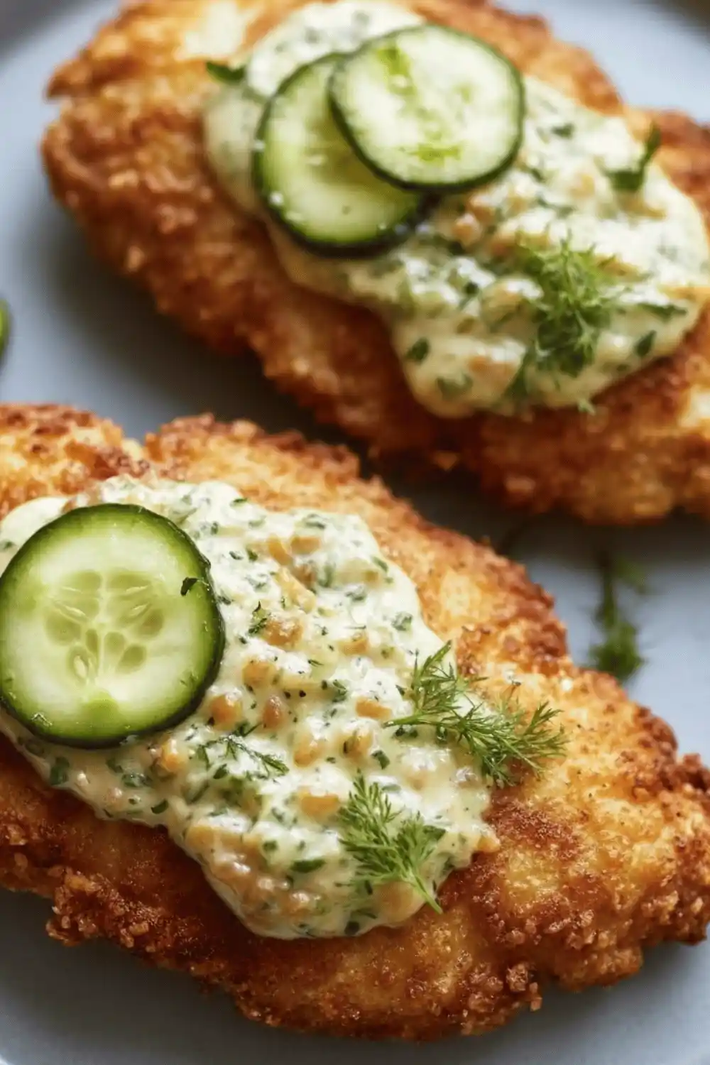 Step-by-step visual guide for making Crispy Dill Pickle Parmesan Chicken with ingredients and cooking steps