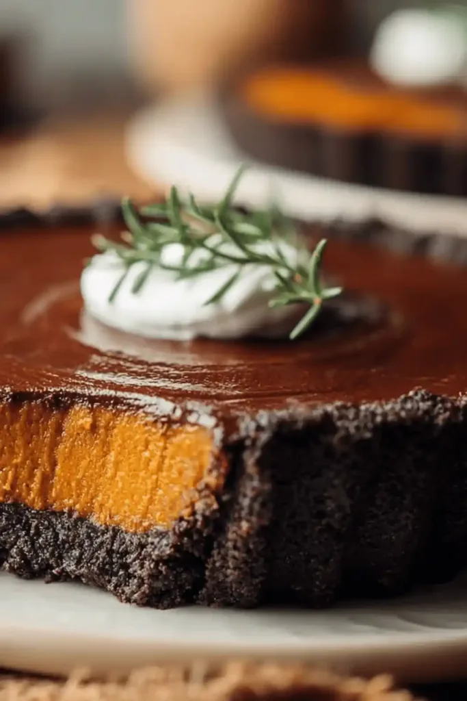 Decadent Dark Chocolate Pumpkin Tart Recipe