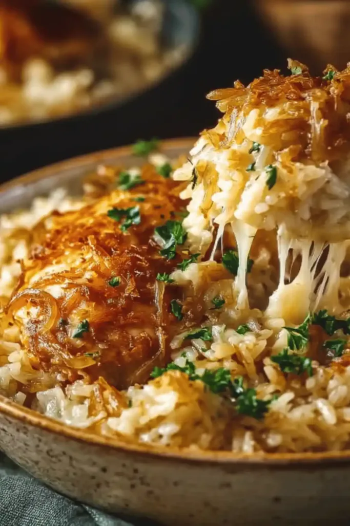Onion Chicken Rice Casserole 