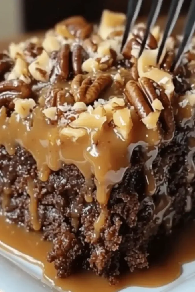 Easy German Chocolate Poke Cake recipe