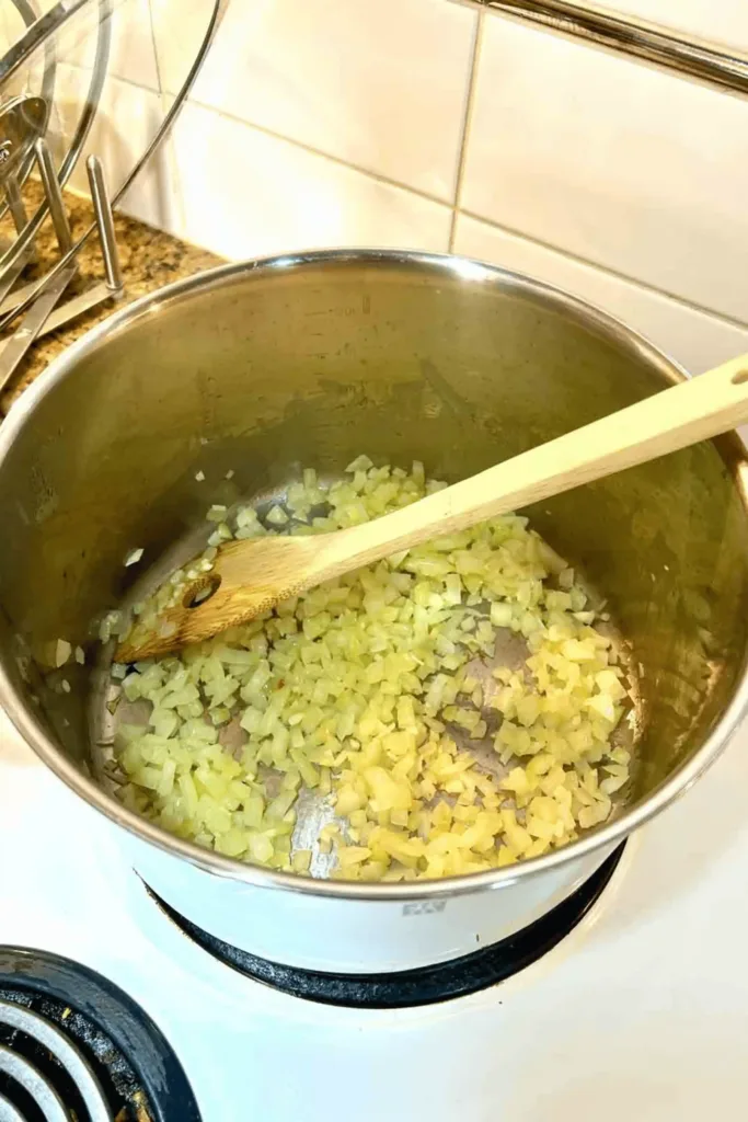 Heat the olive oil in a large pot
