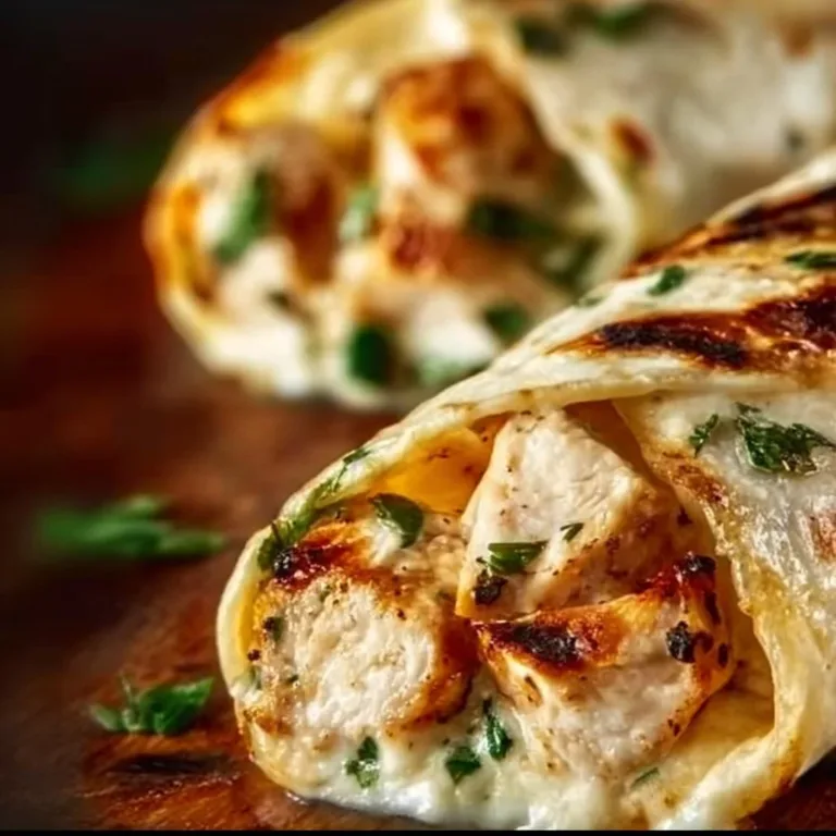 Cheesy Garlic Chicken Wraps with fresh ingredients and melted cheese