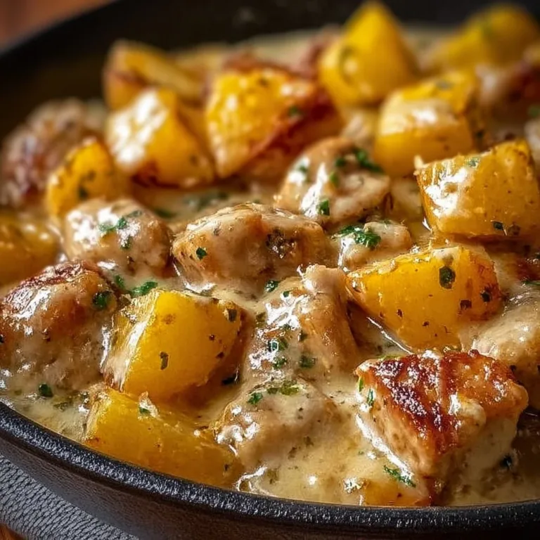 Garlic Parmesan Chicken with potatoes in a crockpot ready to serve