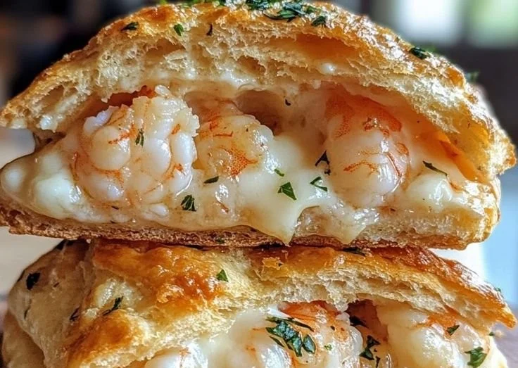 Delicious shrimp crab melts served warm with a golden crust