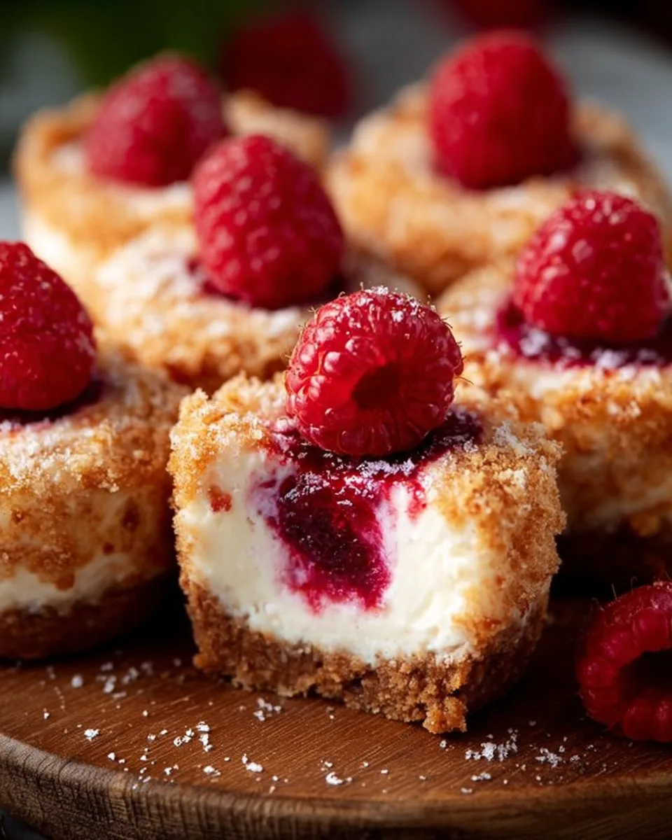 Raspberry Cheesecake Bites