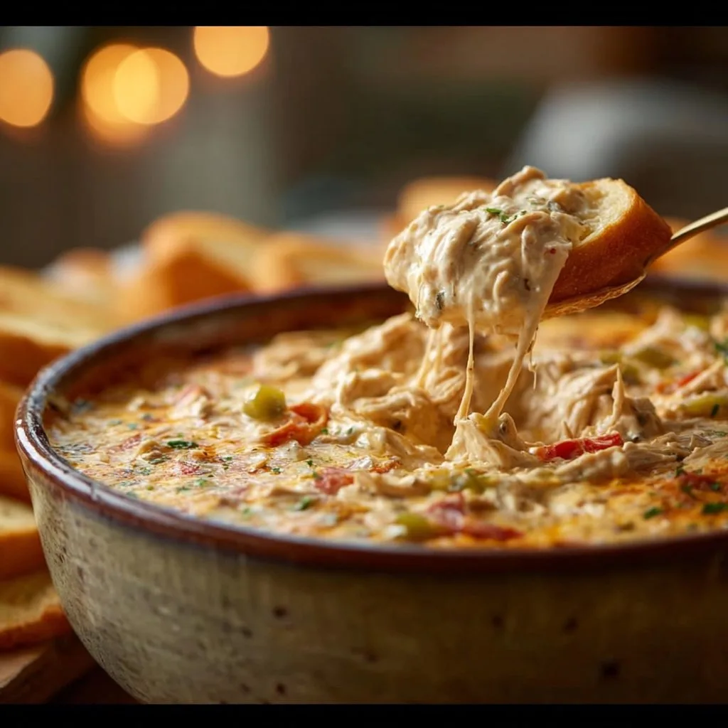 Creamy Banana Pepper Chicken Dip