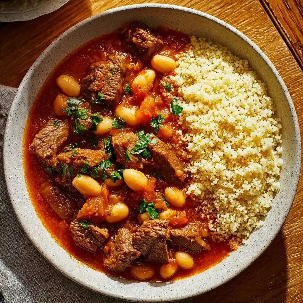 Beef and White Bean Stew With Cumin easy recipe