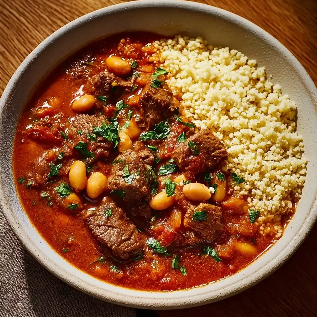 Beef and White Bean Stew With Cumin quick recipe