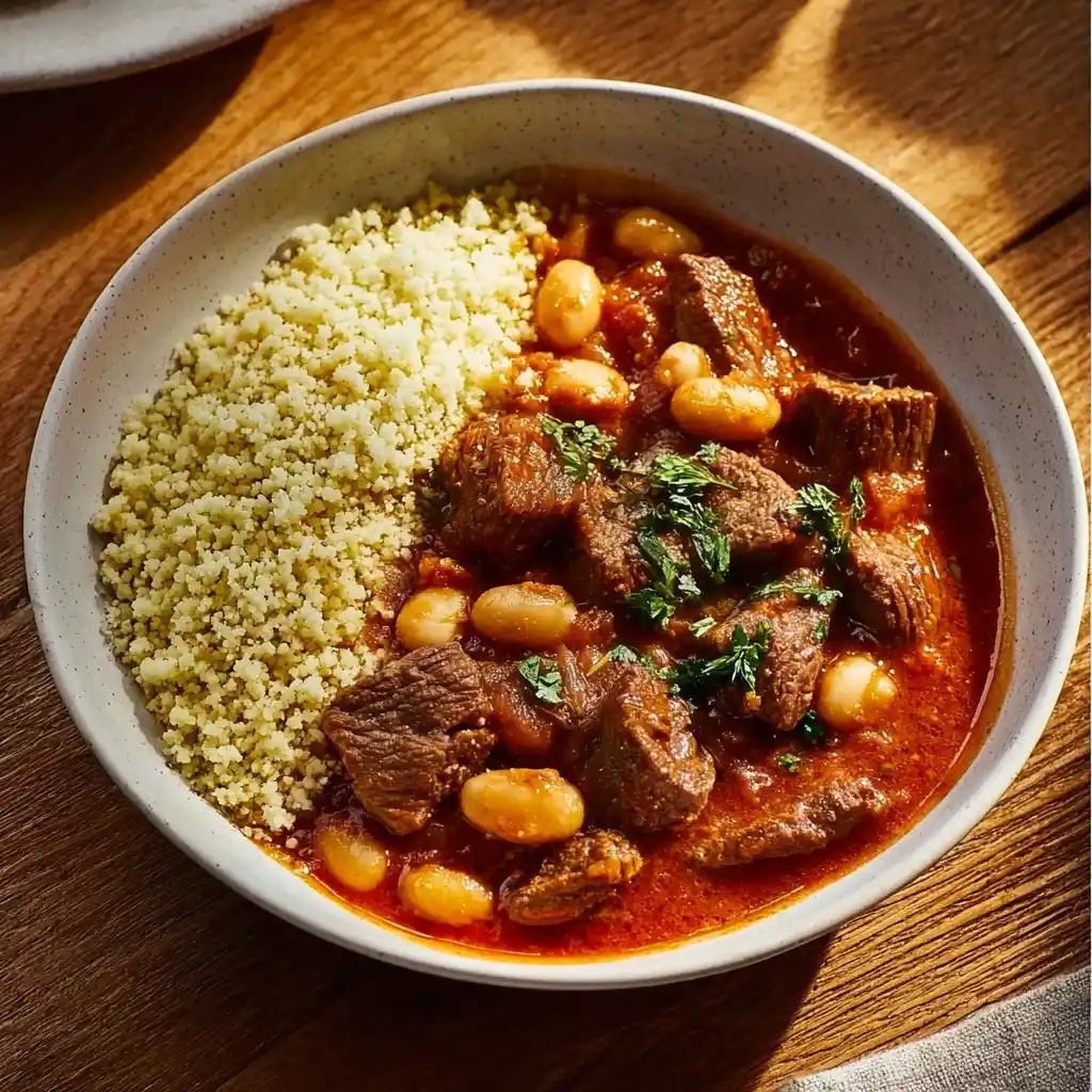Beef and White Bean Stew With Cumin recipe