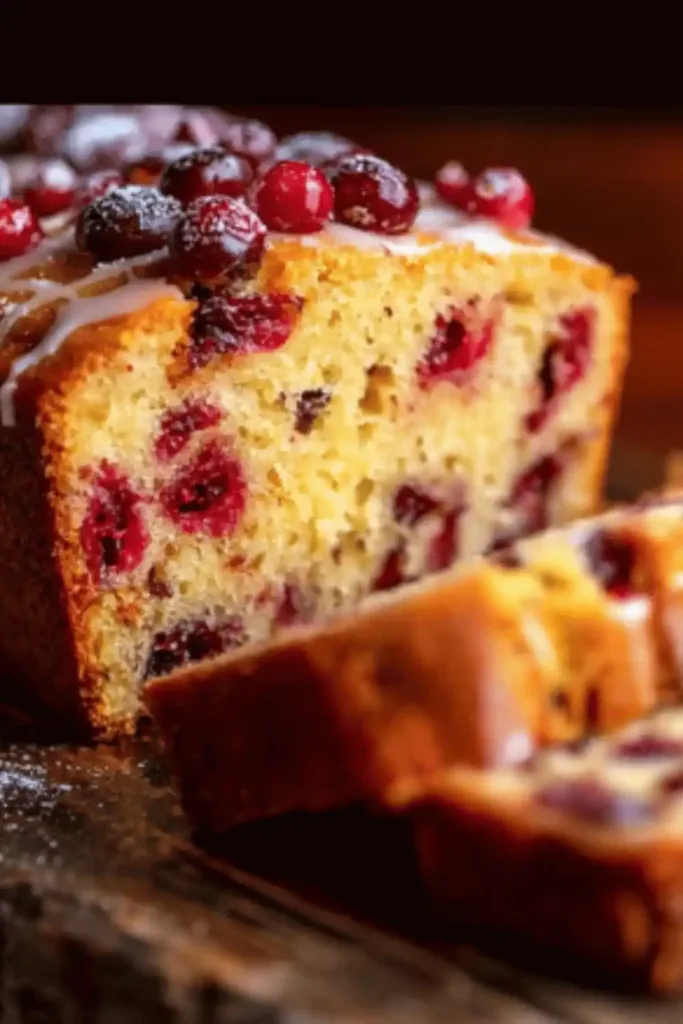 Mixing batter for Cranberry Orange Loaf with cranberries folded in
