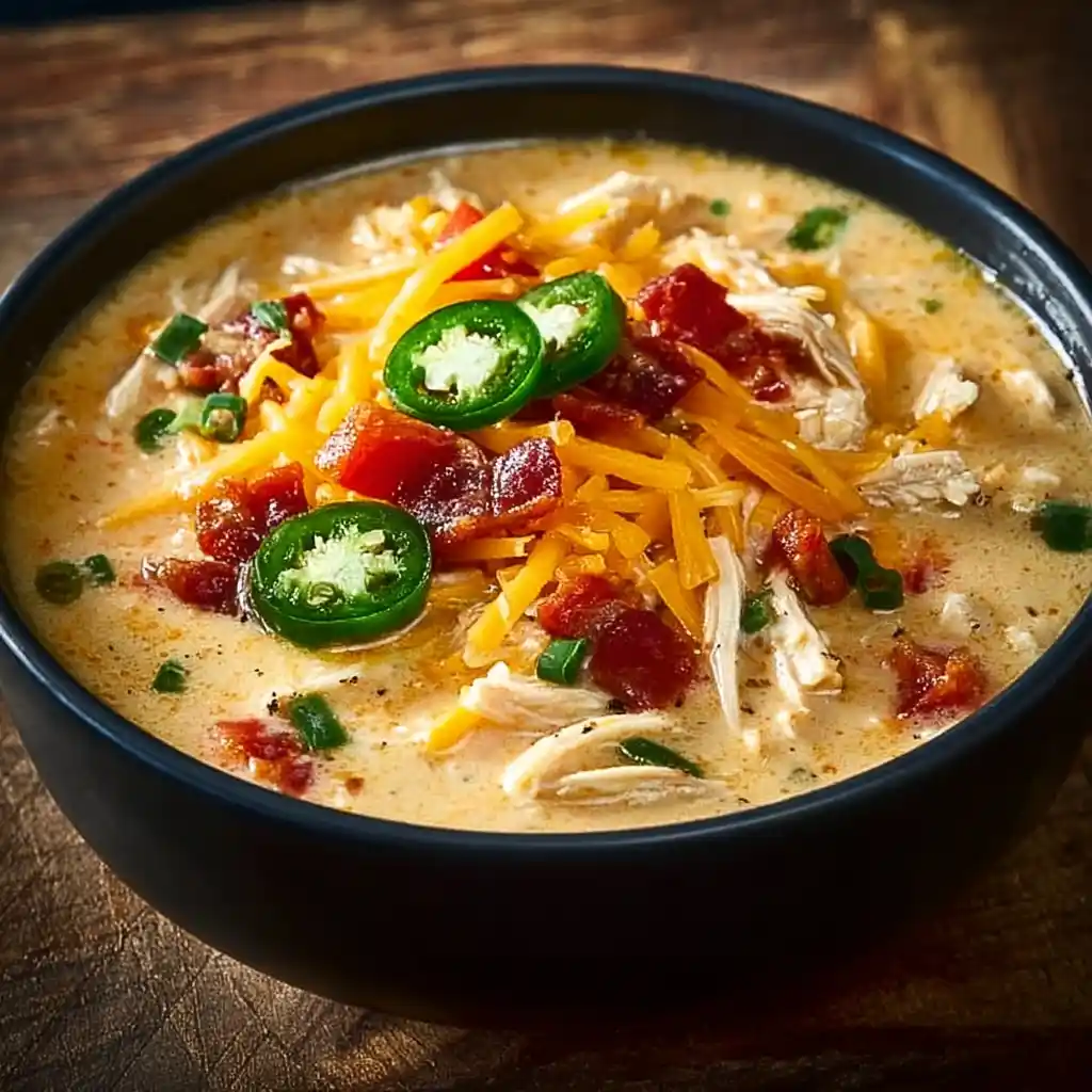 Chicken Jalapeno Popper Soup easy recipe