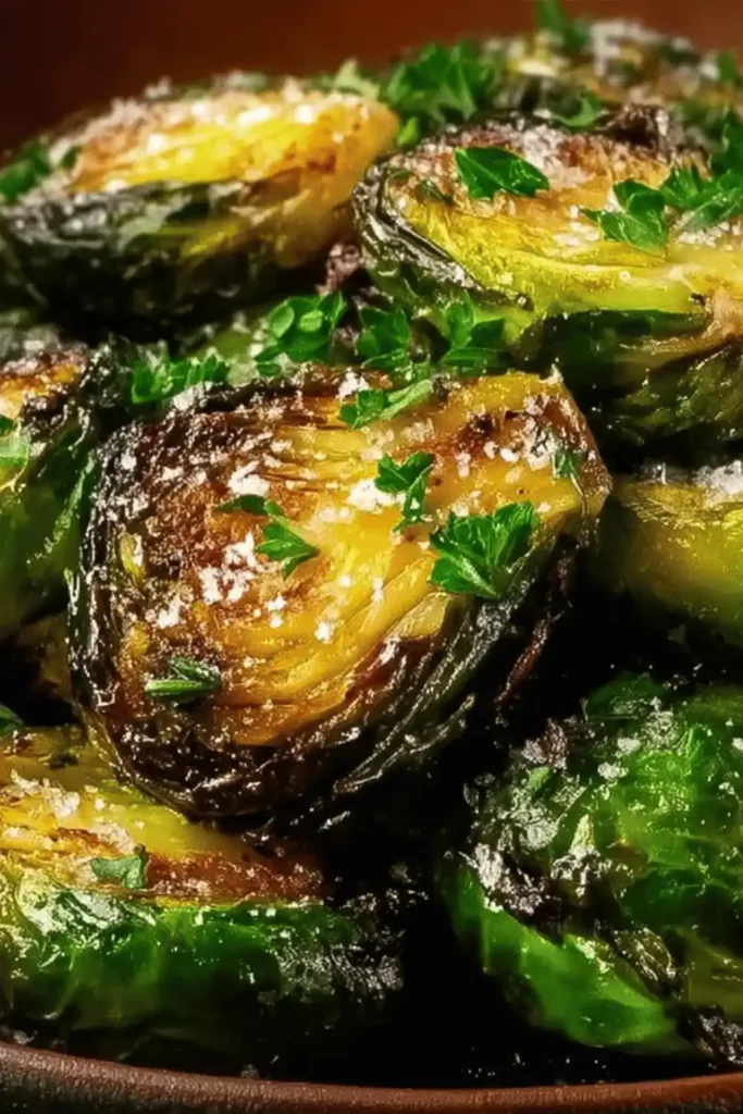 garlic butter roasted Brussels sprouts Recipe