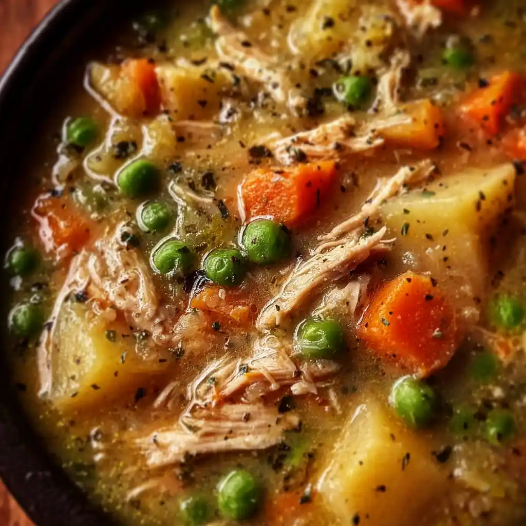 Crockpot Chicken Pot Pie Soup easy recipe