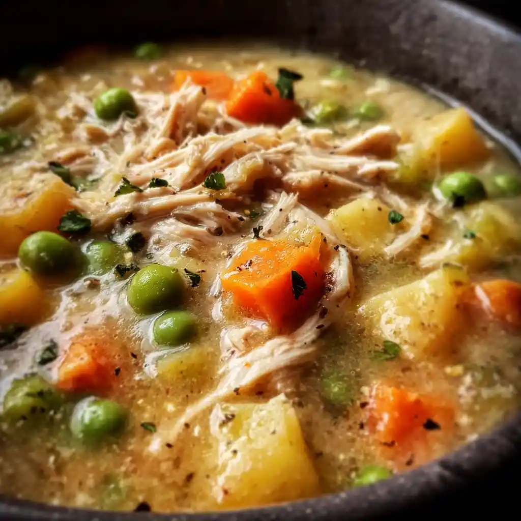Crockpot Chicken Pot Pie Soup recipe