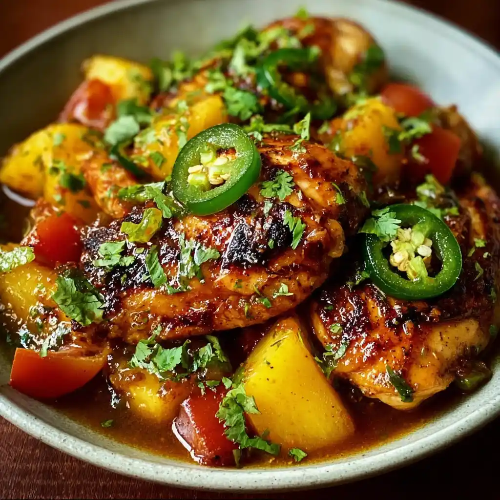 Easy Jalapeno Peach Chicken Rcipe