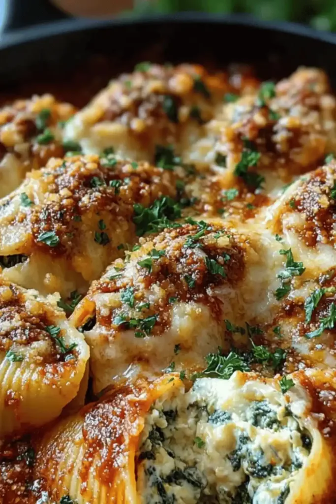 Easy Stuffed Shells with Spinach and Ricotta recipe