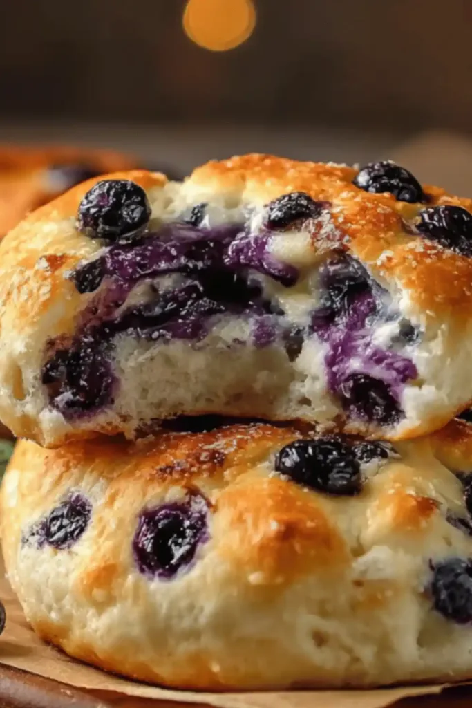Fluffy Cottage Cheese Blueberry Cloud Bread Recipe