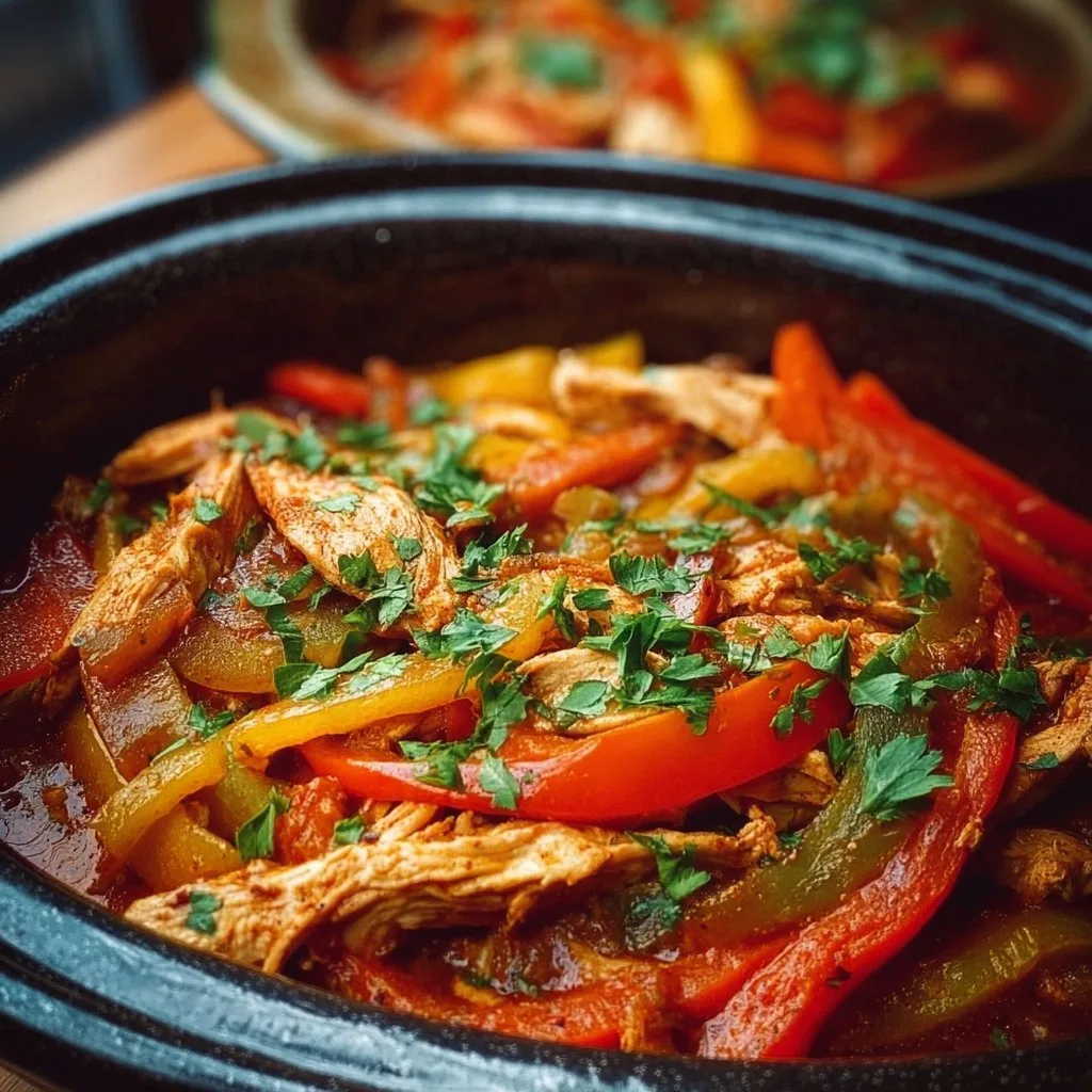 Easy Crockpot Chicken Fajitas