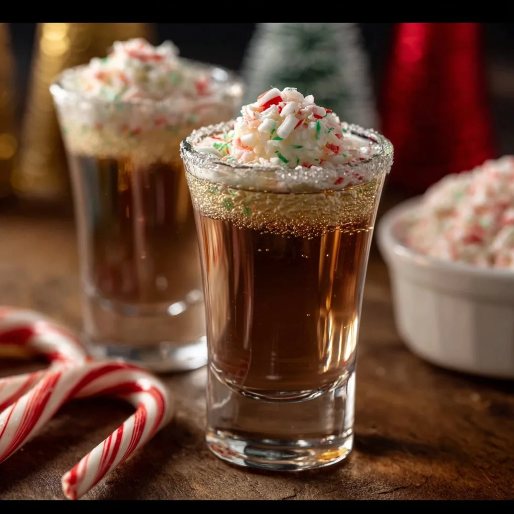 Sparkling Candy Cane Shooter – Delightfully Sweet Holiday Treat! (Non-Alcoholic)