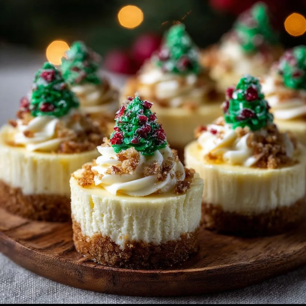Christmas Mini Tree Cheesecakes That Steal the Show