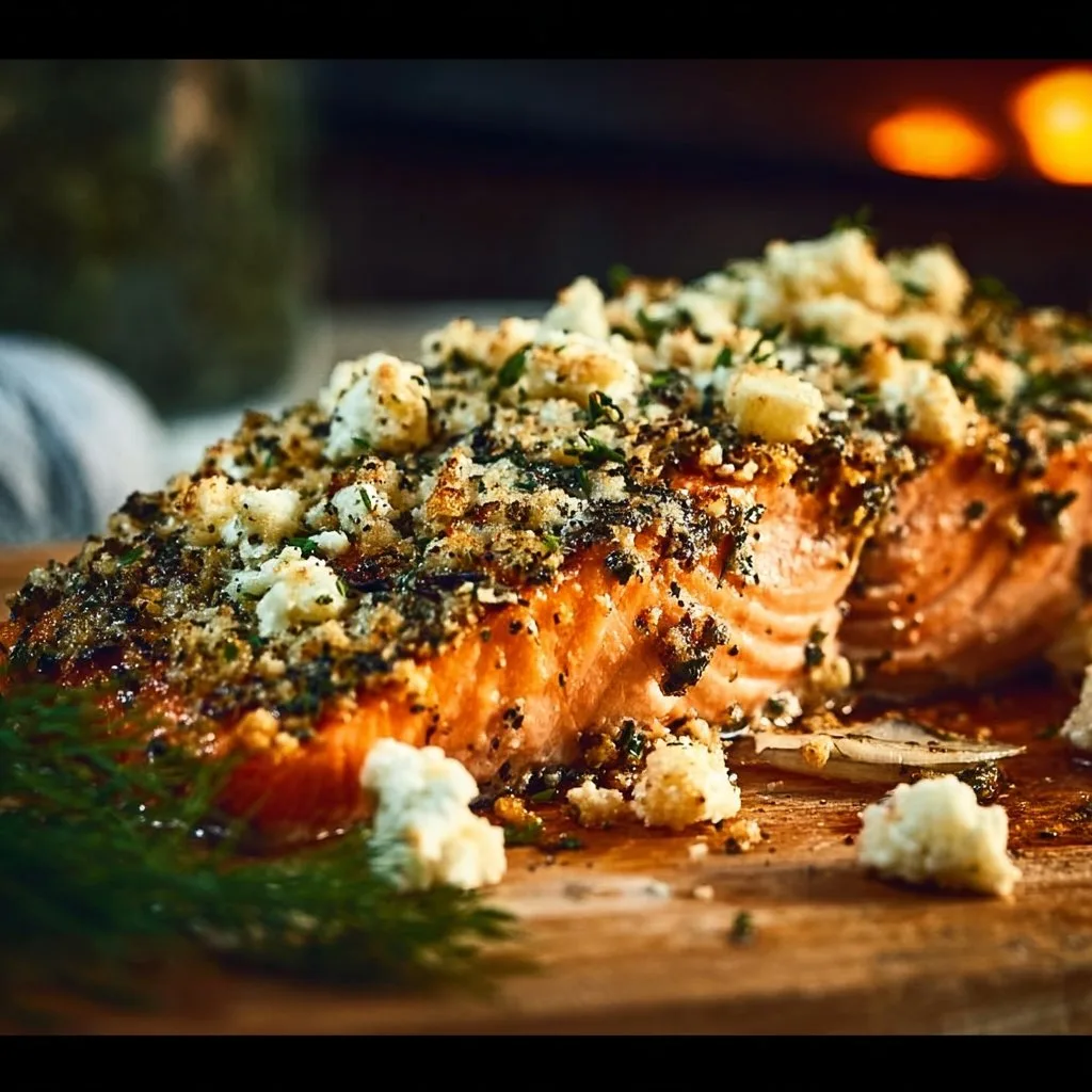 Feta Herb-Crusted Salmon