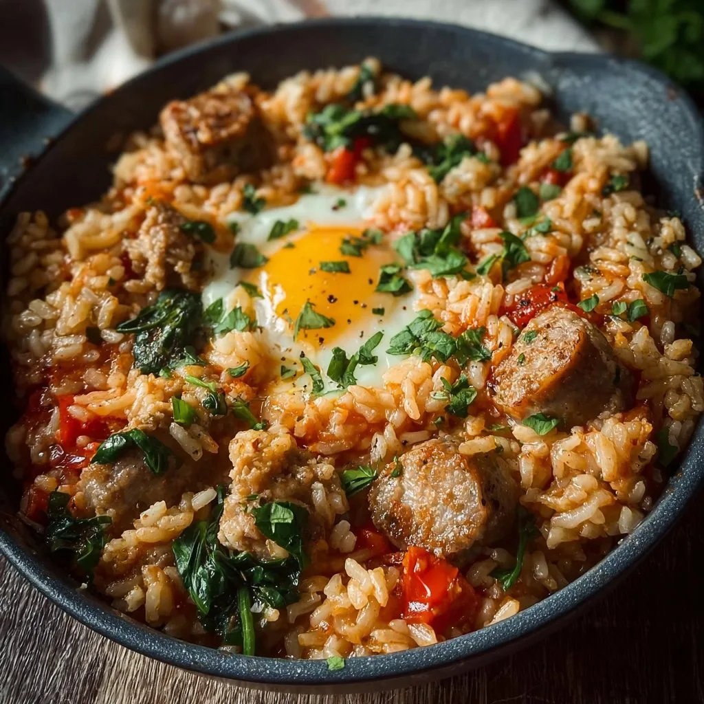 One-Pan Spicy Italian Sausage and Rice