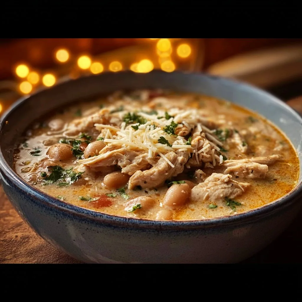 35-Minute White Cheddar Apple Chicken Chili You'll Crave
