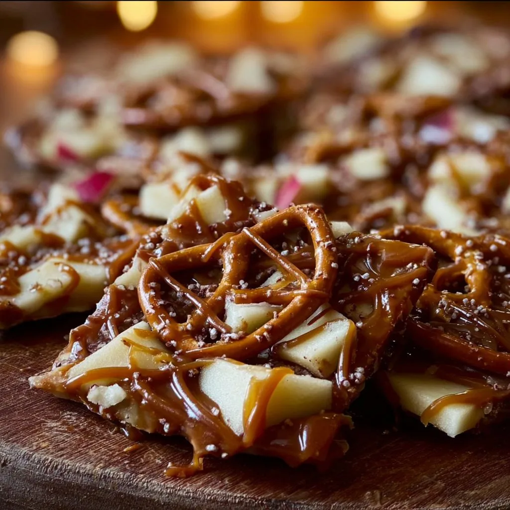 Caramel Apple Pretzel Bark