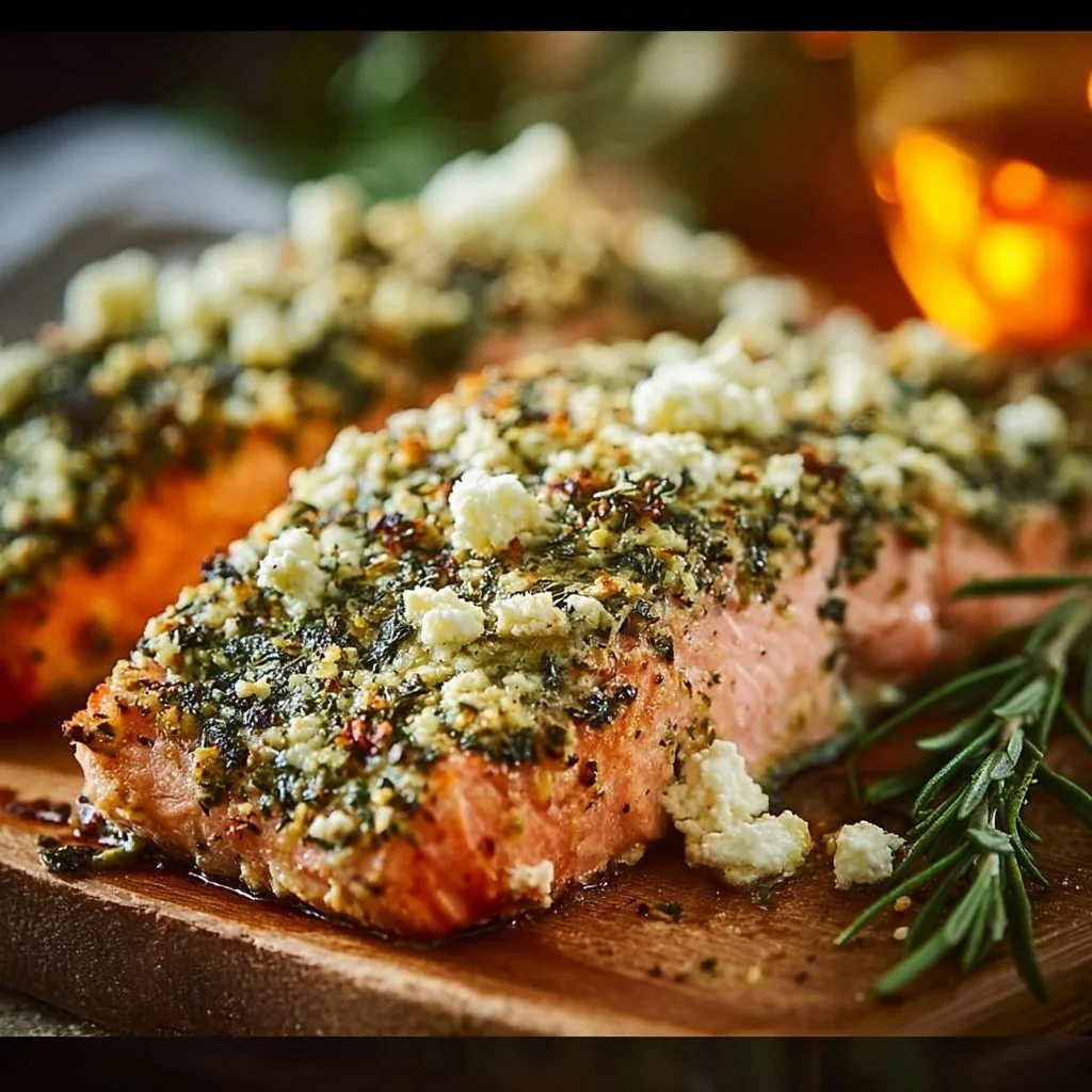 Feta Herb-Crusted Salmon
