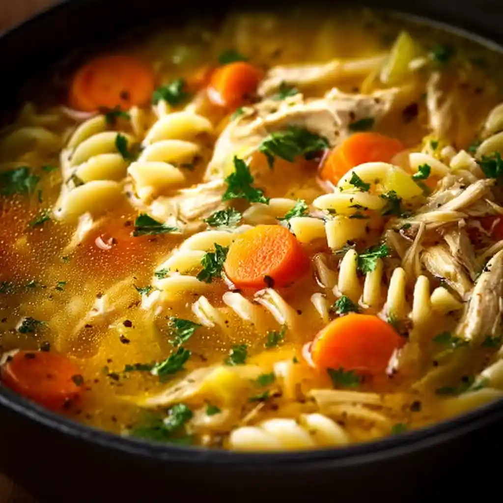 Slow Cooker Chicken Noodle Soup easy recipe