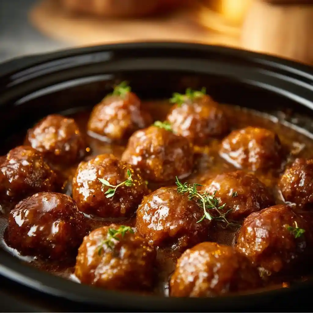 Slow Cooker Meatballs and Gravy recipe