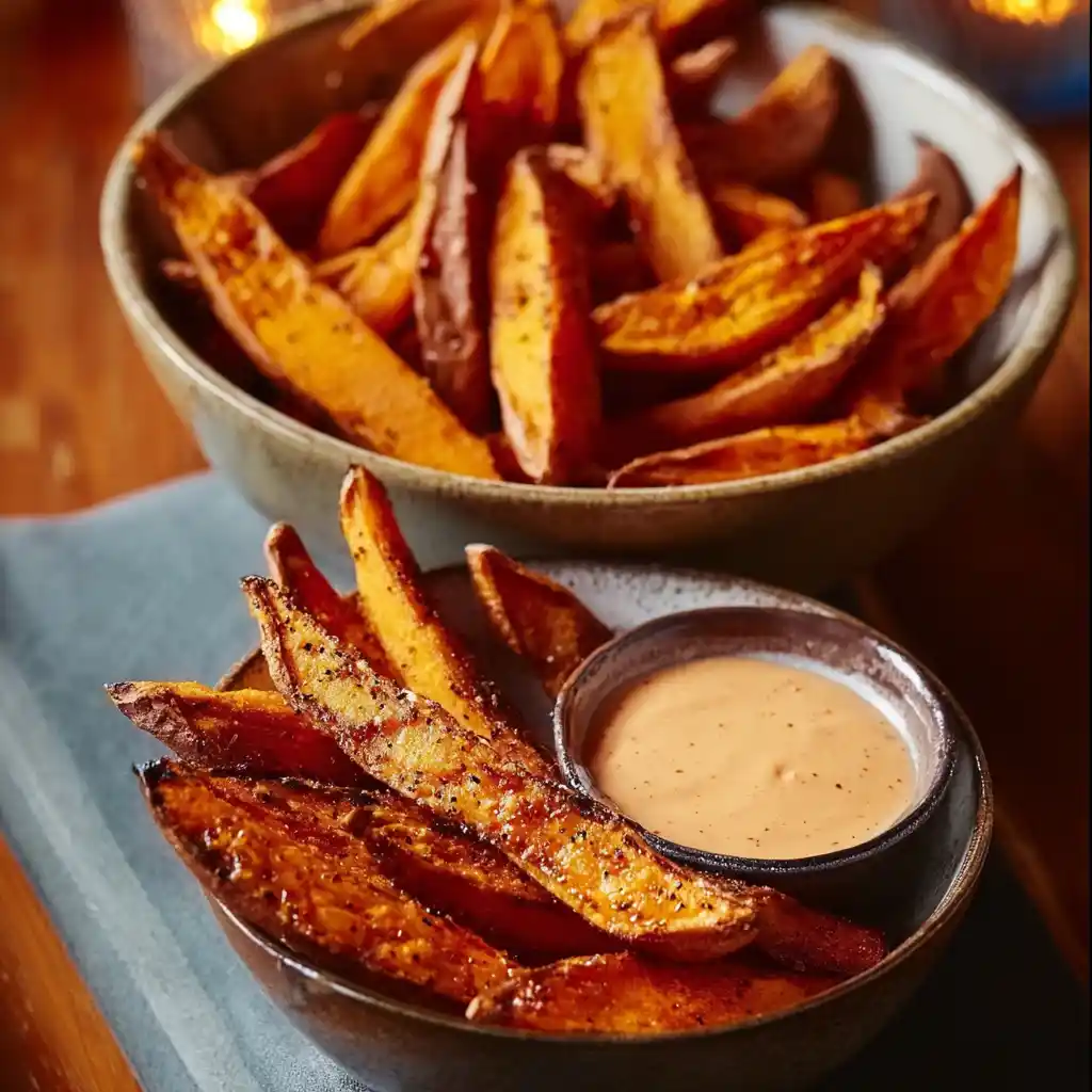 Sweet Potato Fries with Sriracha Dip easy recipe