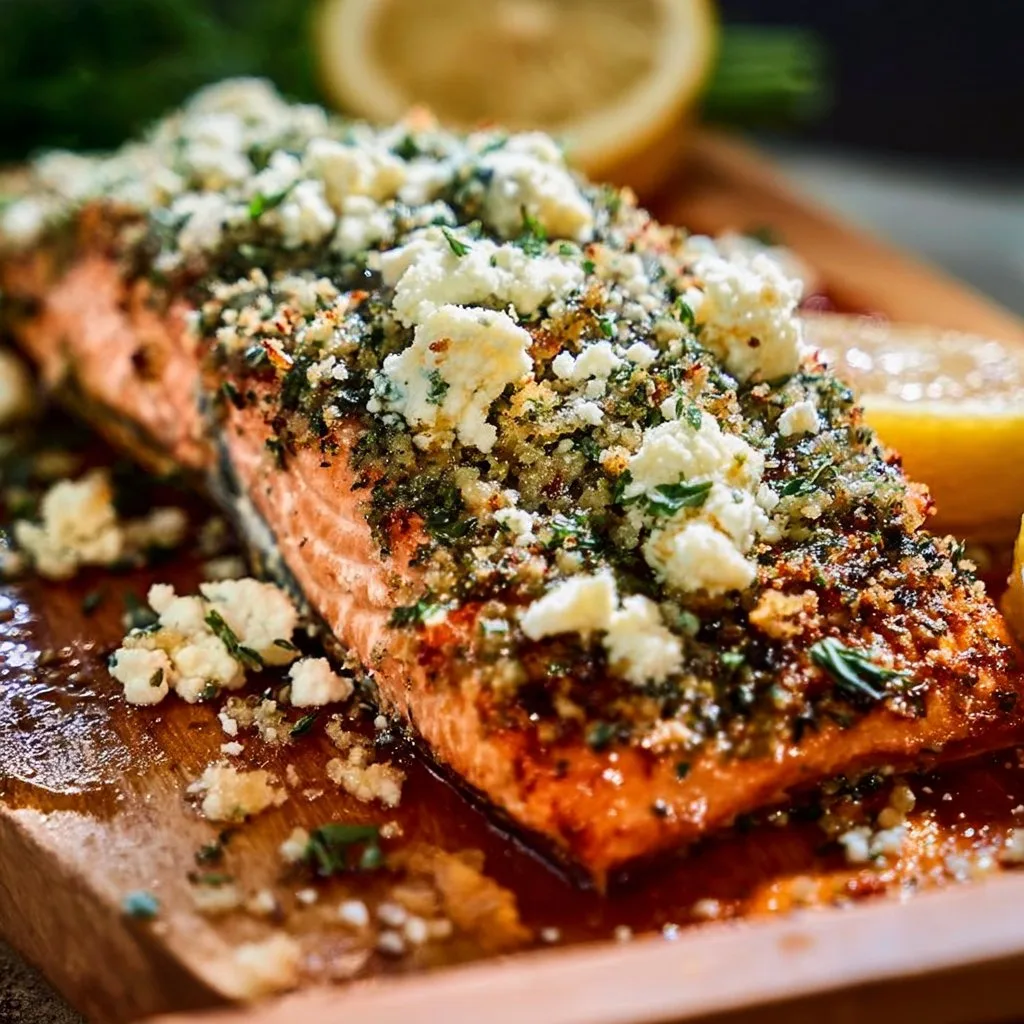 Feta Herb-Crusted Salmon